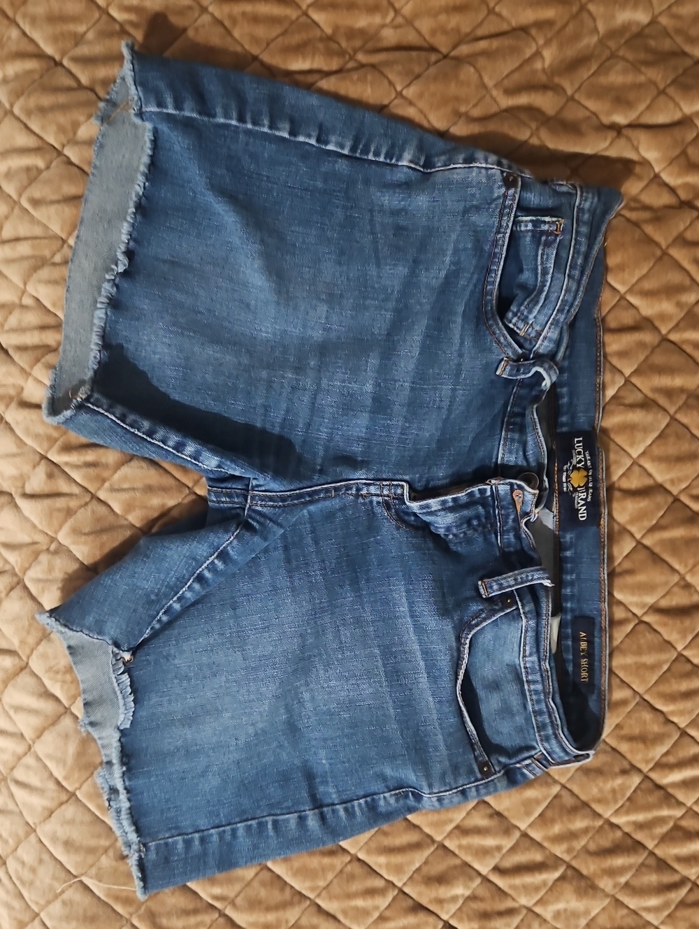Lucky Brand Distressed Denim Shorts - Medium Blue